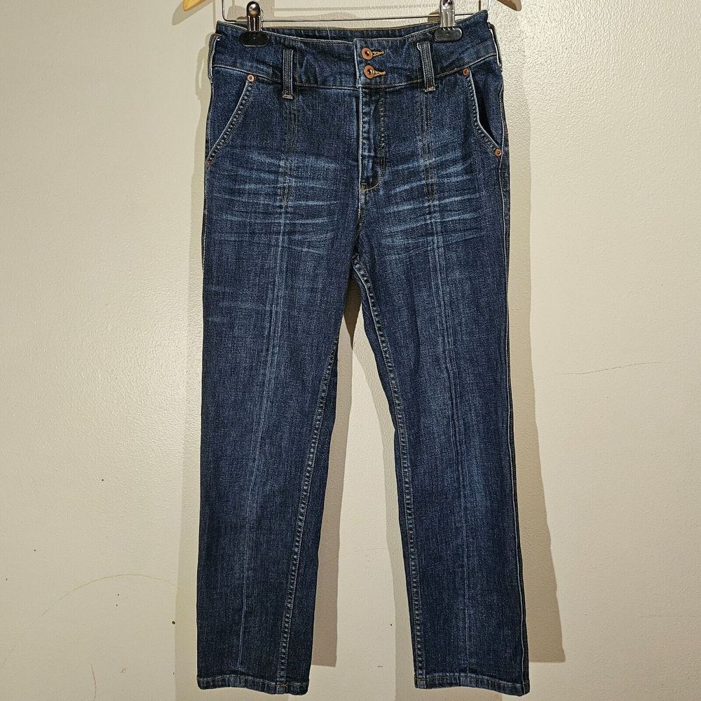 Pilcro And The Letterpress Pleated High Waist Relaxed Straight Leg Jeans Size 27